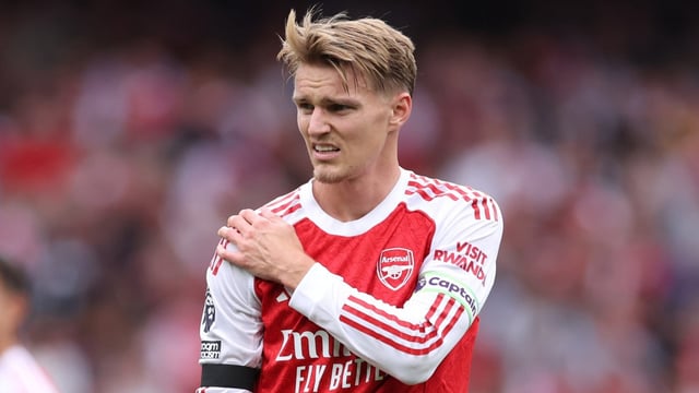 Odegaard suffered an early shoulder injury on Saturday and was forced off before half-time