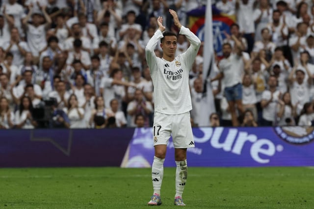 Lucas Vázquez en el último partido de Liga con el Real Madrid
