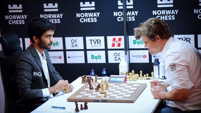Magnus Carlsen and D Gukesh are expected to headline the field in the men’s FIDE World Cup which will be held in Goa. (JP Nadda/X)