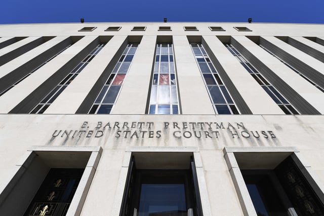 A view of the E. Barrett Prettyman Courthouse in Washington, Friday, Oct. 11, 2019.