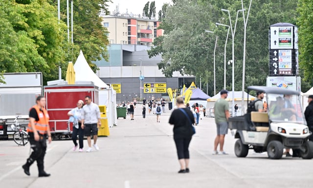 General view shows outside of Happel stadium after Taylor Swift's three concerts this week were canceled after the government confirmed a planned attack at the stadium in Vienna, Austria, August 8, 2024. REUTERS/Elisabeth Mandl/File Photo