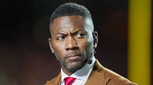 Nov 4, 2024; Kansas City, Missouri, USA; Broadcaster Ryan Clark prior to a game between the Tampa Bay Buccaneers and the Kansas City Chiefs at GEHA Field at Arrowhead Stadium. Mandatory Credit: Jay Biggerstaff-Imagn Images