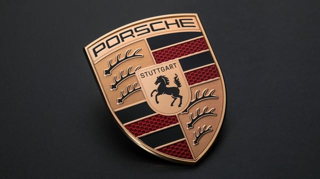 The German sports car maker's logo.