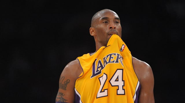 Nov 20, 2012; Los Angeles, CA, USA; Los Angeles Lakers guard Kobe Bryant (24) reacts during the game against the Brooklyn Nets at the Staples Center. The Lakers defeated the Nets 95-90. Mandatory Credit: Kirby Lee/Image of Sport-Imagn Images