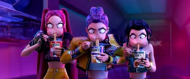 Las integrantes de Huntr/x, el trío de superestrellas del K-Pop que protagoniza KPop Demon Hunters, es un éxito de Netflix