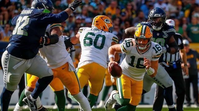 Green Bay Packers quarterback Sean Clifford (16) scrambles out of the pocket against the Seattle Seahawks during their final preseason game on Saturday, August 23, 2025, at Lambeau Field in Green Bay, Wis. Mandatory Credit: Tork Mason/USA TODAY NETWORK-Wisconsin