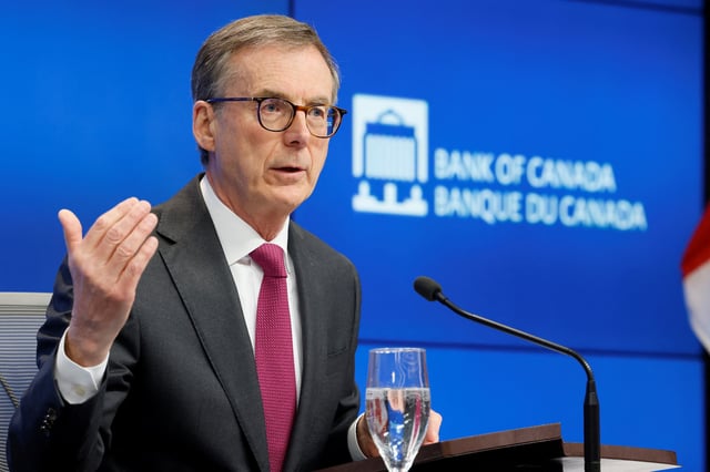Bank of Canada Governor Tiff Macklem takes part in a press conference following the release of a Financial Stability Report in Ottawa, Ontario, Canada May 8, 2025. REUTERS/Blair Gable/File Photo
