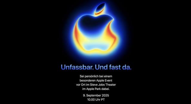 Einladung zum Apple Event 2025