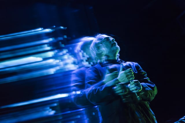 MELBOURNE, AUSTRALIA - OCTOBER 29: (EDITOR'S NOTE: A special effects filter was used in the creation of this image) Thom Yorke performs at Sidney Myer Music Bowl on October 29, 2024 in Melbourne, Australia. (Photo by Naomi Rahim/WireImage)