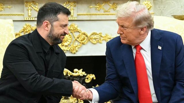Donald Trump and Volodymyr Zelensky