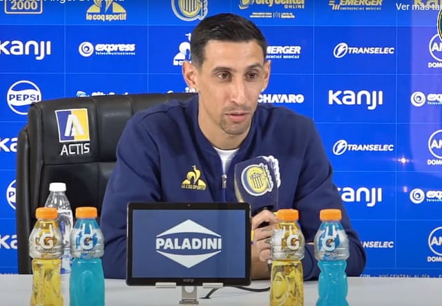 Ángel Di María brindó una conferencia de prensa luego del clásico rosarino.