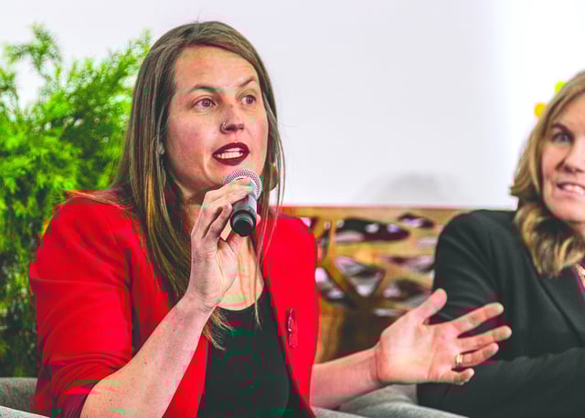 Then-Minister of Indigenous Relations and Reconciliation Christine Boyle answers questions at the BC Resource Ministers' Breakfast at the Prince George Civic Centre on Thursday, Jan. 16. After switching portfolios to housing and municipal affairs, Boyle announced a 2026 maximum allowable rent increase of 2.3 per cent on Tuesday, Aug. 26, 2025.