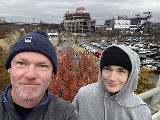 Matthew Raine, left, with his son Adam. The 16-year-old died by suicide in April 2025. His parents filed a lawsuit alleging that OpenAI’s ChatGPT engaged in conversations about suicide methods with the teen. 