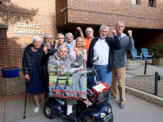  Residents at Grace Gardens seniors’ home started a petition about bike lanes cutting off their accessibility to services.
