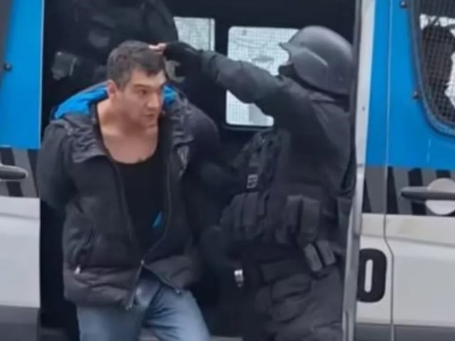 Matías Jurado al ser detenido como posible autor de la desaparición de indigentes en Jujuy