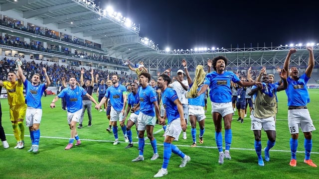 La alegría de Pafos, el club de 11 años que jugará la Champions League.