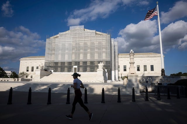 The U.S. Supreme Court building is seen in Washington, DC, on August 11.