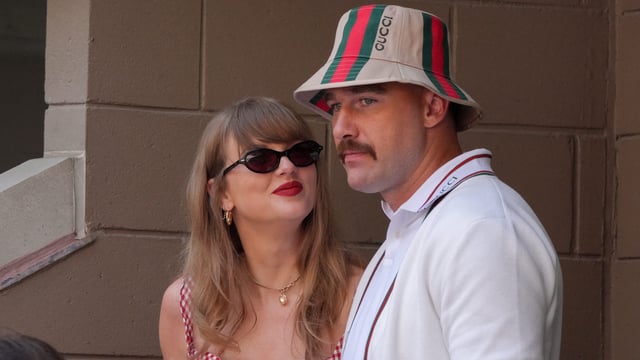 Taylor Swift and Travis Kelce at the 2024 U.S. Open in New York. 