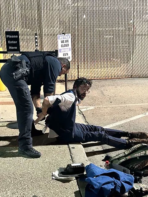 Bratton Dean Wilkinson was arrested after he claimed to have a bomb in his backpack at the entrance of the entrance of the Dallas Field Office of the US. Immigration and Customs Enforcement on Monday, August 25.