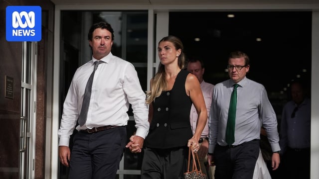 Matt and Kaia leaving court