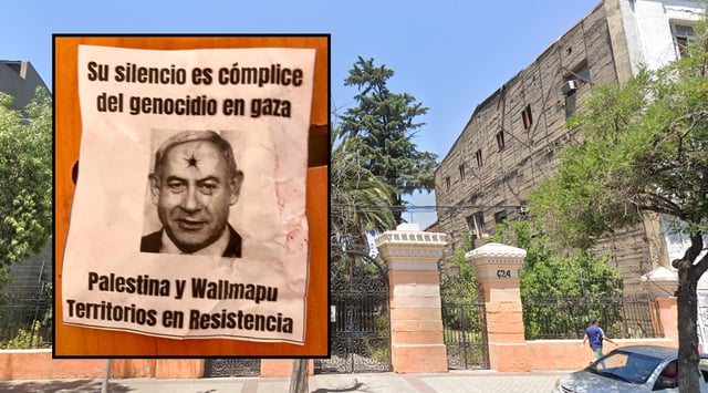 The Bicur Joilim synagogue, located in downtown Santiago, was targeted with violent anti-Israel posters in the latest incident of vandalism in August 2025. (Google Maps/Jewish Community of Chile)