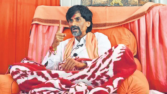Maratha quota activist Manoj Jarange Patil said he will still hold his protest at Azad Maidan despite what the court said. (HT Archive / Raju Shinde)