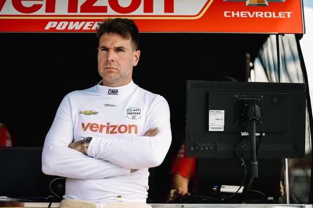 Team Penske's Will Power at the Milwaukee Mile. Image: Joe Skibinski