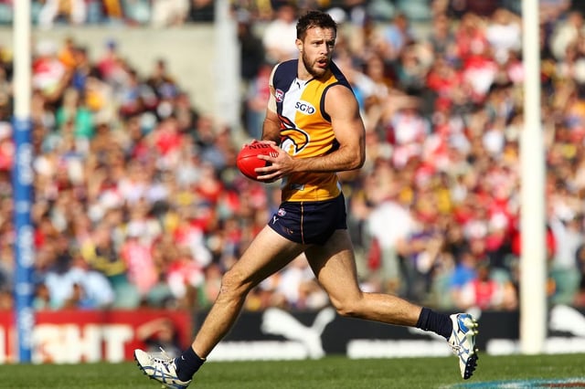 Mitch Brown in action for the Eagles in 2013.
