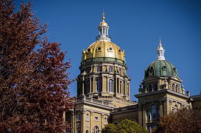 The Iowa State Capitol in Des Moines, Iowa on Oct. 18, 2024.