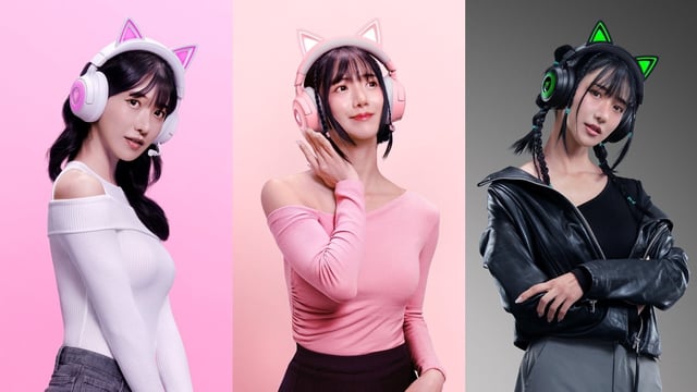 An image about Razer Kraken Kitty V3 line brings pro-grade audio to gaming headsets with cat ears