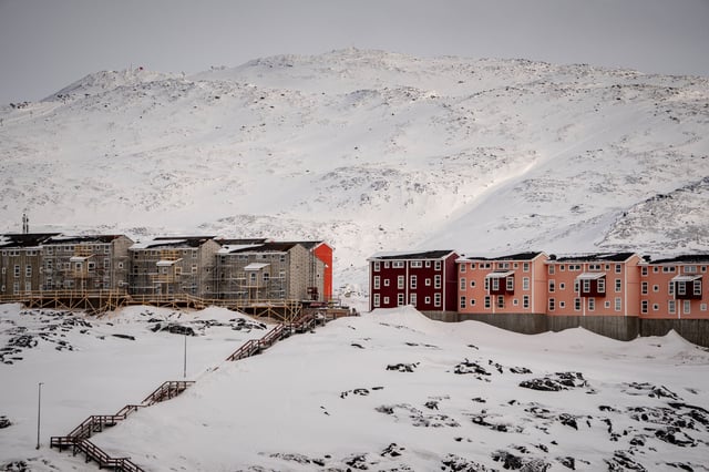 A general view of housing in Nuuk, in Greenland March 7, 2025. Ritzau Scanpix/Mads Claus Rasmussen via REUTERS/File Photo