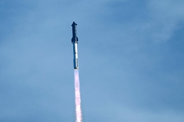 Aufnahme der Starship-Rakete beim Start