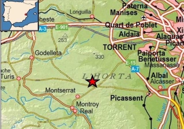Punto exacto del terremoto sentido este miércoles en la provincia de Valencia