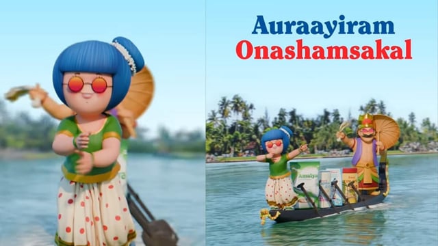 Aura-farming Amul girl won hearts this Onam.