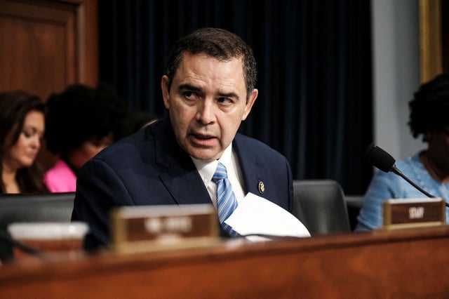 Rep. Henry Cuellar is pictured during a Homeland Security Subcommittee hearing on the DHS budget request on Capitol Hill on April 10, 2024.