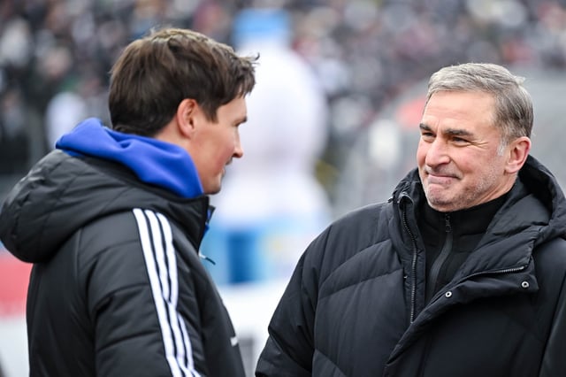 Polzin (l.) hat im Klub die Rückendeckung der Bosse wie Vorstand Sport Stefan Kuntz