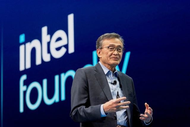 Intel's CEO Lip-Bu Tan speaks at the company's Annual Manufacturing Technology Conference in San Jose, California, U.S. April 29, 2025.  REUTERS/Laure Andrillon/File Photo
