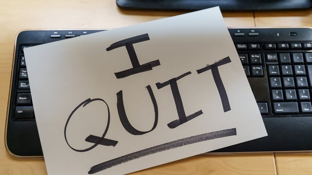 An employee quit his new job within 20 days, citing potential lack of growth.