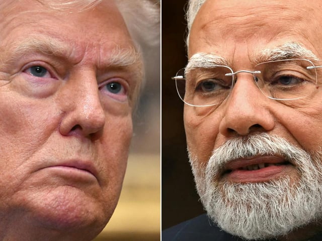 Narendra Modi, premier ministre indien, et Donald Trump, président américain.