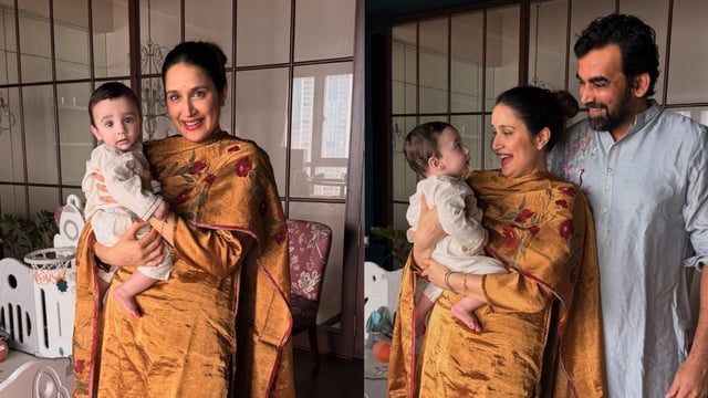 Sagarika Ghatge, Zaheer Khan Reveal Baby Boy Fatehsinh's Face On Ganesh Chaturthi, Share Pics From Celebration