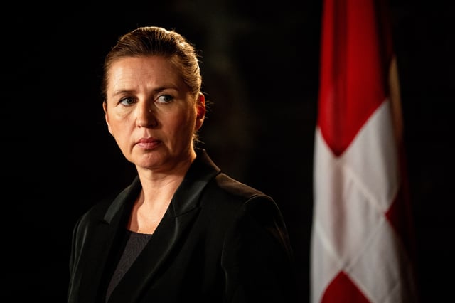 Denmark's Prime Minister Mette Frederiksen attends a press conference after the contact committee meeting in Torshavn, Faroe Islands, June 17, 2025. Ritzau Scanpix/Ida Marie Odgaard/via REUTERS/File Photo