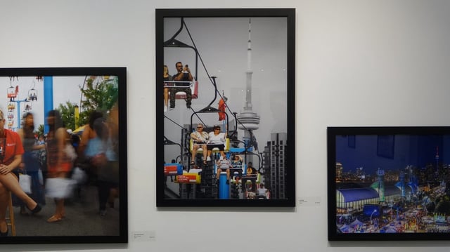 Greg "Scooter" Korek began working with North American Midway Entertainment nearly 50 years ago. Now, the longtime Canadian National Exhibition organizer, ride specialist and hobbyist photographer is sharing some of his favourite captures of the fairgrounds spanning three decades. Some of Korek's photos are seen at the Withrow Common Gallery in Toronto, on Friday, Aug. 22, 2025. THE CANADIAN PRESS/Fatima Raza