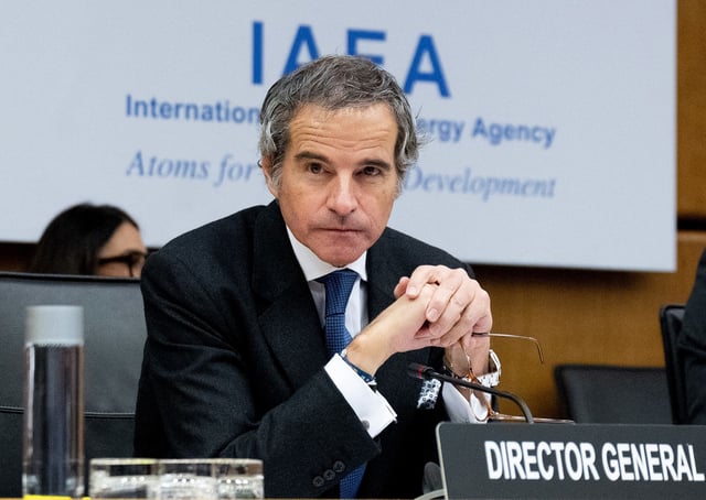 Rafael Grossi, Director General of the International Atomic Energy Agency (IAEA) looks on ahead the IAEA's Board of Governors meeting at the agency's headquarters in Vienna, Austria on December 12, 2024. The meeting was convened by the Chair of the Board following a letter by the Governor from Ukraine, requesting a meeting of the Board. (Photo by Joe Klamar / AFP) (Photo by JOE KLAMAR/AFP via Getty Images)
