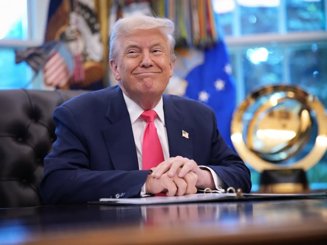 WASHINGTON, DC - AUGUST 14: U.S. President Donald Trump speaks in the Oval Office on August 14, 2025 in Washington, DC. Trump is expected to issue a proclamation on the 90th anniversary of Social Security and highlight his administration's efforts on the program. (Photo by Andrew Harnik/Getty Images)