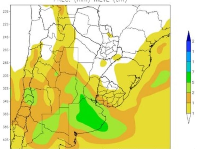 Mapa de lluvias.