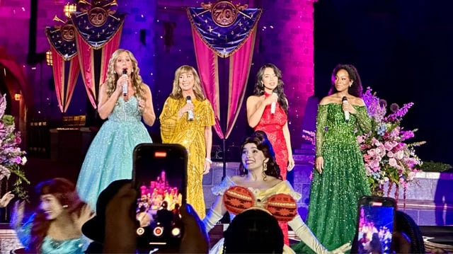 The finale of Disney’s World Princess Week concert in front of Sleeping Beauty Castle at Disneyland. (Photo by Brady MacDonald, Orange County Register/SCNG)