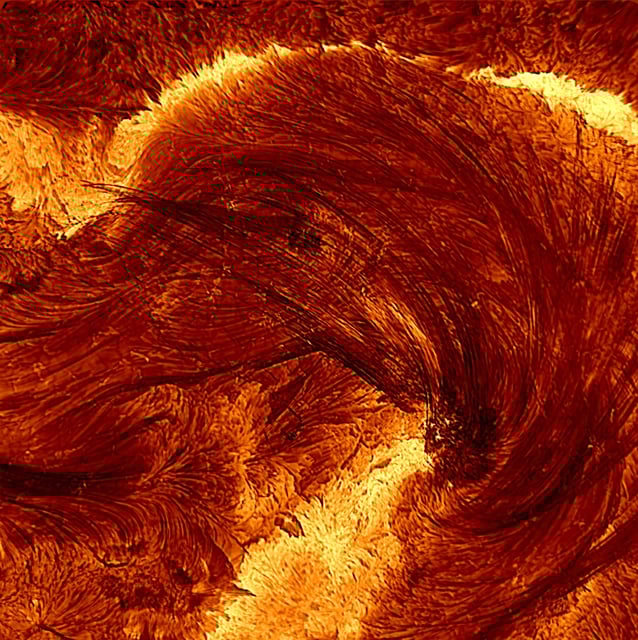The Inouye Solar Telescope captured this image of a solar flare on August 8, 2024.