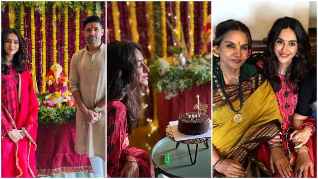 Shibani Dandekar Drops Pictures From Festive Birthday Celebration On Ganesh Chaturthi: Feeling Blessed