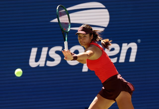 Tennis - U.S. Open - Flushing Meadows, New York, United States - August 28, 2025 Britain's Emma Raducanu in action during her second round match against Indonesia's Janice Tjen REUTERS/Mike Segar