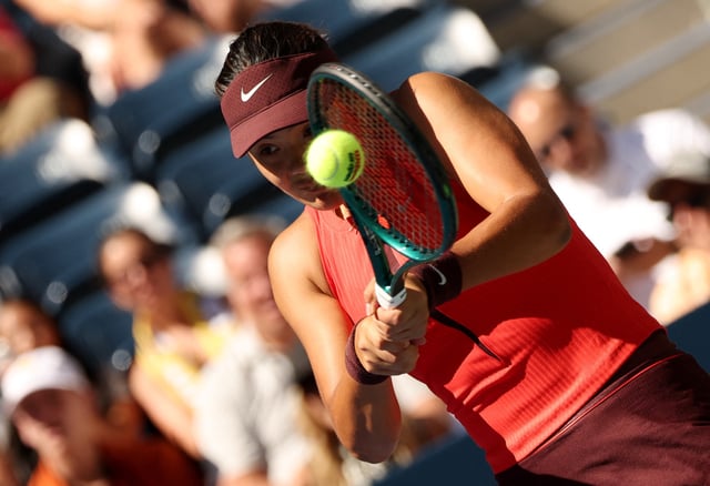 Tennis - U.S. Open - Flushing Meadows, New York, United States - August 28, 2025 Britain's Emma Raducanu during her second round match against Indonesia's Janice Tjen REUTERS/Mike Segar